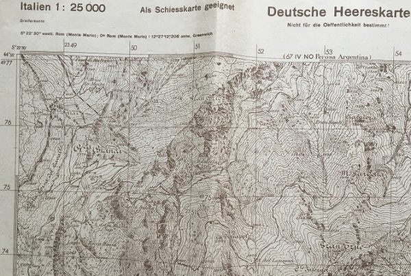 Map Heereskarte 1944 Pramollo Italy #2 - Image 2