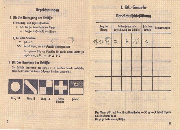 RAD shooting booklet Arbeitsmann 1/362 Rattendorf 1939 - Image 3