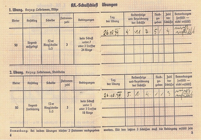 RAD shooting booklet Arbeitsmann 1/362 Rattendorf 1939 - Image 4