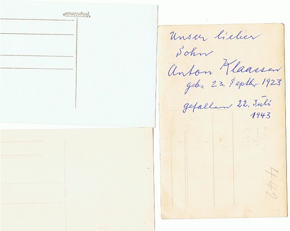 Three postcard RAD photos KIA 1943 - Image 2