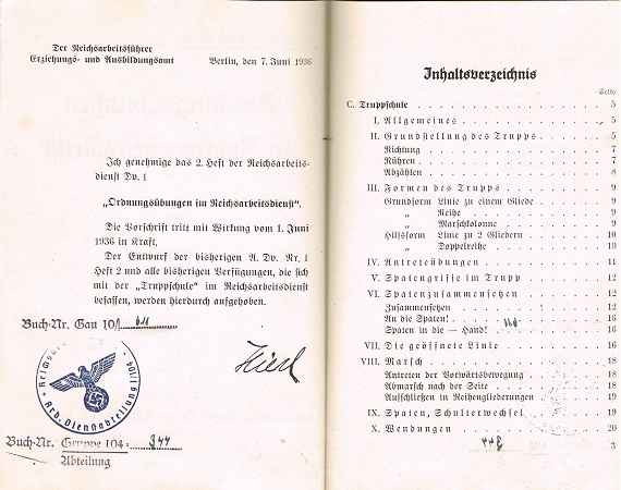 RAD Dv.1 marching manual Ordnungsübungen 1936 - Image 3