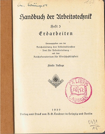 RAD 1939 technical manual Arbeitstechnik Heft 3 - Image 2