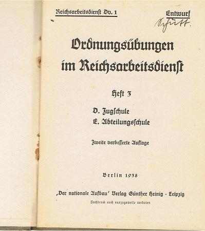 RAD Reichs Arbeitsdienst training of formations 1938 - Image 2