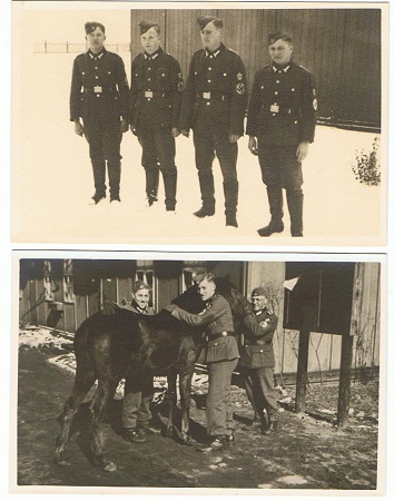 Two postcard sized photos RAD Abteilung 4/104