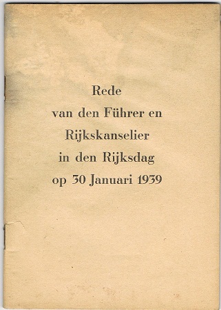 Rede van den Führer Adolf Hitler Speech 1939