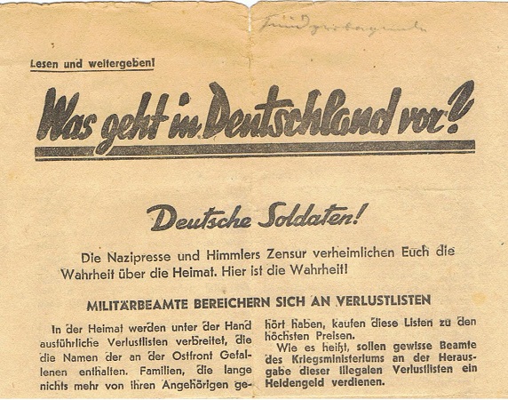 Russian leaflet for soldiers Was geht in Deutschland vor? - Image 2
