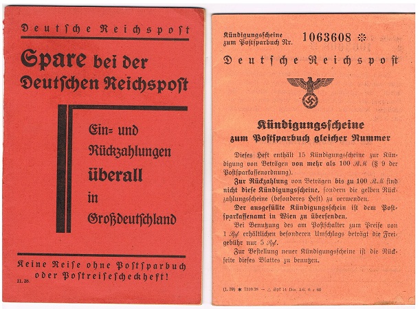 Deutsche Reichspost account instructions booklet 1938