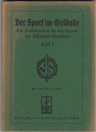 SA manual SA Sport-Abzeichen Sport im Gelände Teil I 1936