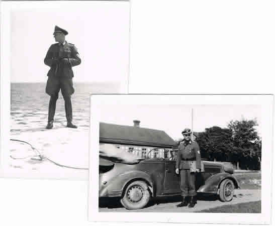 Two photos Schutzpolizei policeman Russia 1942