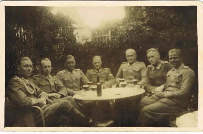 Postcard photo police SS men France 1941