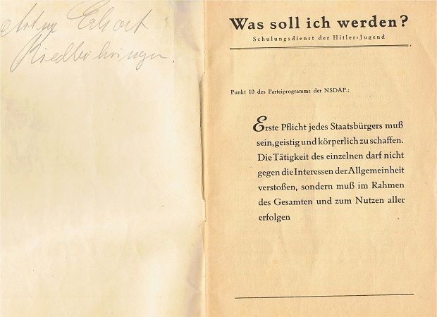 Schulungsdienst der HJ und DJ Was soll ich werden? 1940 - Image 2