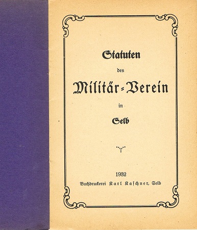 Statutes military association in Selb Bavaria 1932 - Image 2