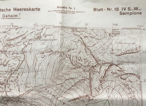 Map Heereskarte 1944-1945 Sempione Italy - Image 3