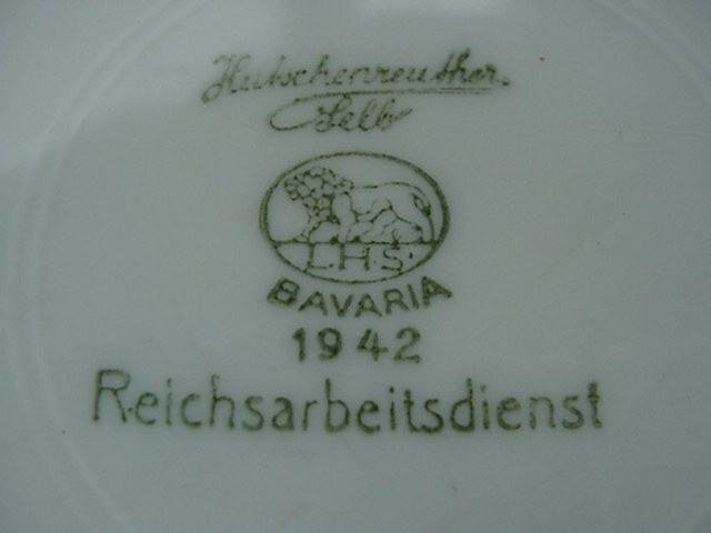 Porcelain dinner plate RAD Reichs Arbeits Dienst 1942 #3 - Image 3