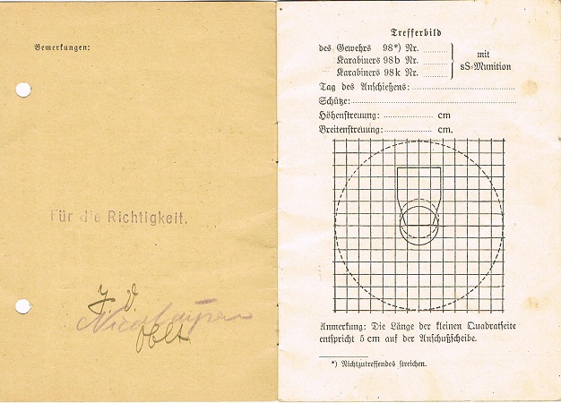 K98 shooting exersize booklet Flieger-Ausbildungs-Rgiment 13 - Image 2