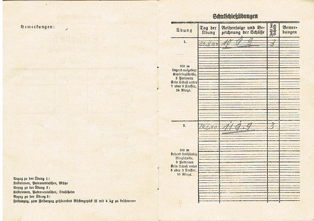 K98 shooting exersize booklet Flieger-Ausbildungs-Rgiment 13 - Image 4
