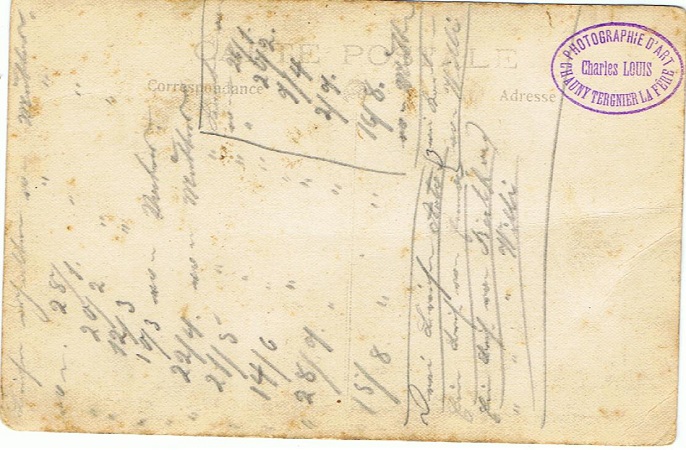 Postcard photo soldiers Chauny Tergnier la Fère Aisne France - Image 2