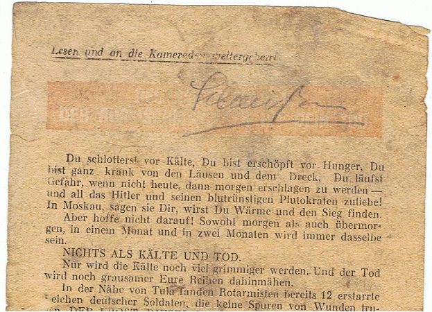Russian leaflet for soldiers Wählt so oder so / Safe conduct - Image 2