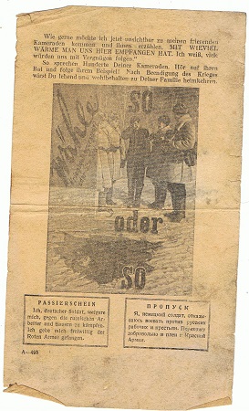 Russian leaflet for soldiers Wählt so oder so / Safe conduct - Image 3