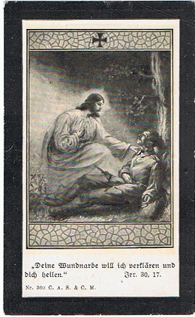 Obituary card soldier 3.Infanterie-Regiment Rsezsov Galicia 1915 - Image 2