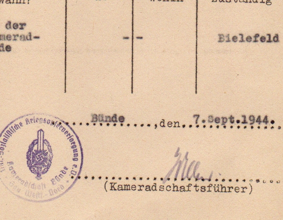 NSKOV document soldier Artillery died 1944 Leningrad - Image 3