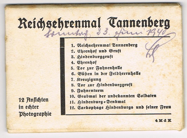 Complete set photos "Reichsehrenmal Tannenberg"