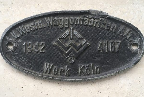 Train waggon ID plaque name plate 1942 Köln - Image 3