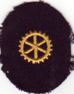 Trade insignia machine operator for the blue tunic
