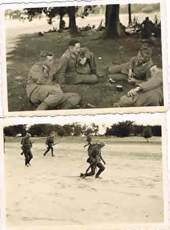 Two photos infantry training Oldenburg coastal artillery