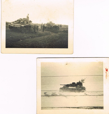 Two photos Wehrmacht with tanks in Middle Russia
