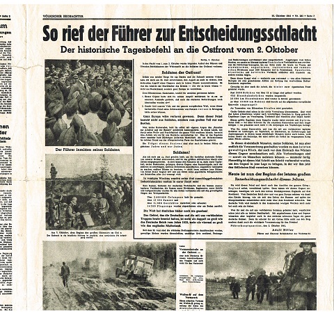 Allied leaflet Volkischer Beobachter Der Feldzug im Osten 1941 - Image 2