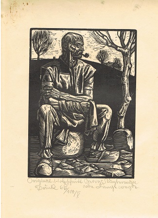 Original woodcut print Georg Sluyterman von Langeweyde