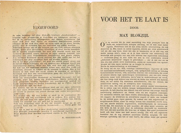 Voor het te laat is. Max Blokzijl Dutch NS propaganda booklet #3 - Image 2