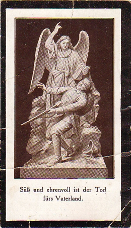 Obituary card NCO KIA 1915 Infanterie-Regiment 18 - Image 2