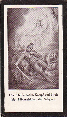 Obituary card soldier Infantry KIA 1915 Fresnes France - Image 2