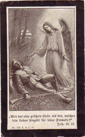 Obituary card 12.Res.-Infanterie-Regiment France Dourges 1918 - Image 2