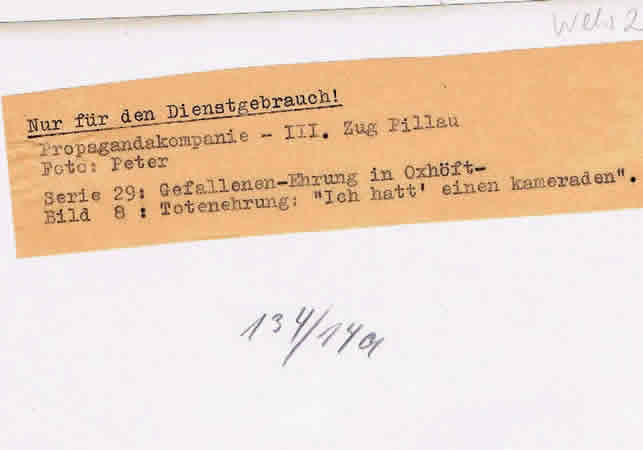 War reporter photo ceremony fallen comrades Oxhöft Poland - Image 3