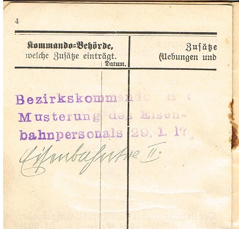 Ersatzreserve Pass Pioneer Eisenbahn 1917 - Image 4