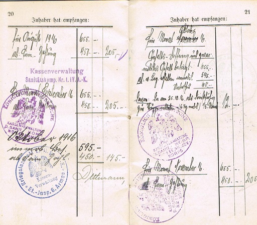 Soldbuch 1914-1918 military Doctor IV.Armee - Image 4