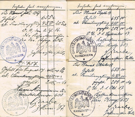 Soldbuch 1914-1918 military Doctor IV.Armee - Image 5