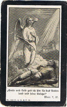 Obituary card soldier 17.Res.Infanterie-Regiment 1916 Wavrin - Image 2