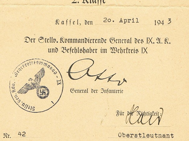 War merit cross 2nd class Kassel 1943 - Image 3