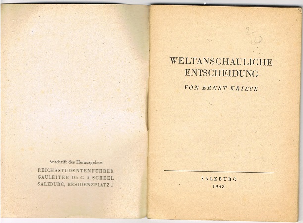 Feldpostbücherei Weltanschauliche Entscheidung 1943 - Image 2