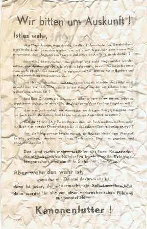CT12 1944 Wir bitten um Auskunft grenade issue