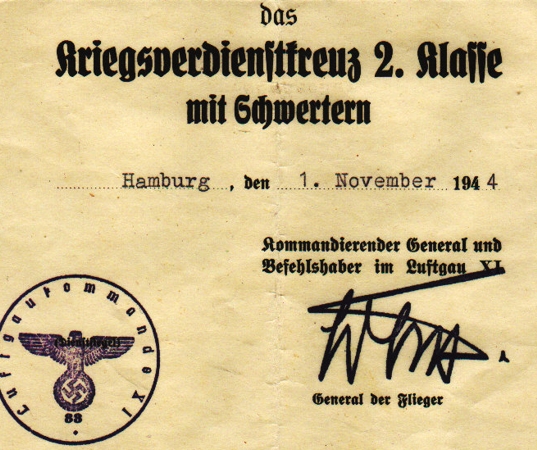 War Merit Cross 2nd Class with Swords Hannover 1944 - Image 3