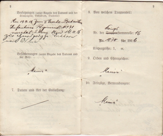 Militärpass Musketier Pferdelazarett 1916-1918 - Image 4