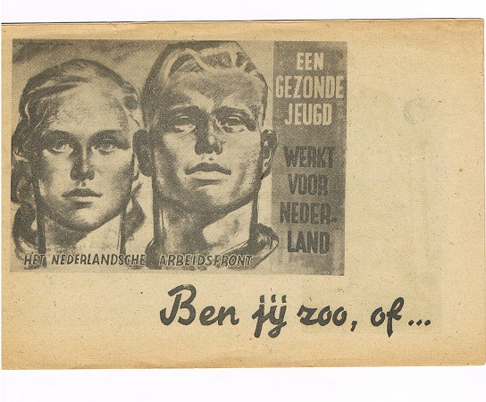 Recruiting folder Nederlansche Arbeitsfront NS-organisation