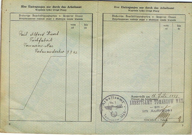 Generalgouvernement labour pass Litzmannstadt Tomaszow - Image 4