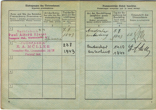 Generalgouvernement labour pass Litzmannstadt Tomaszow - Image 5