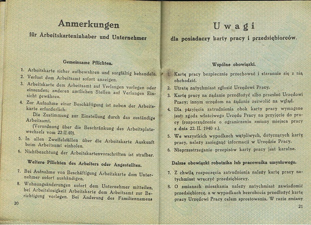 Generalgouvernement labour pass Litzmannstadt Tomaszow - Image 6
